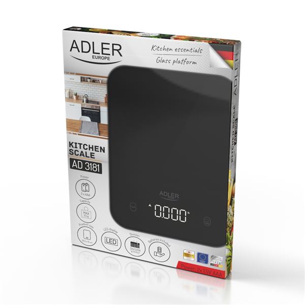 Kuchynská váha Adler AD 3181 čierna