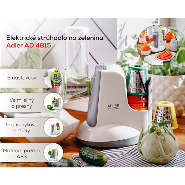 Elektrické strúhadlo na zeleninu Adler AD 4815